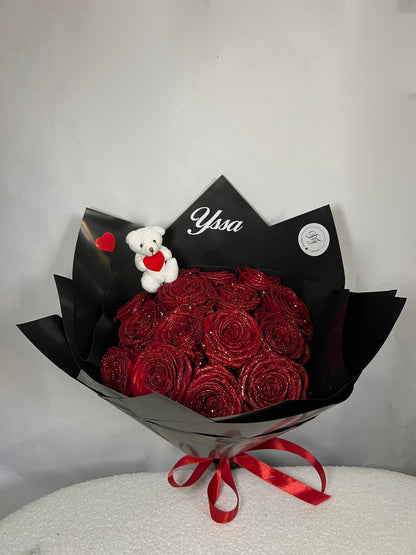 Personalized Glitter Bouquet