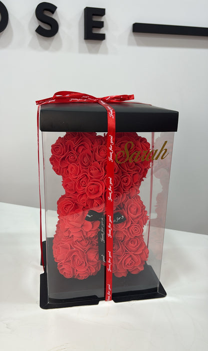 Eternal Rose Teddy Bear - Red