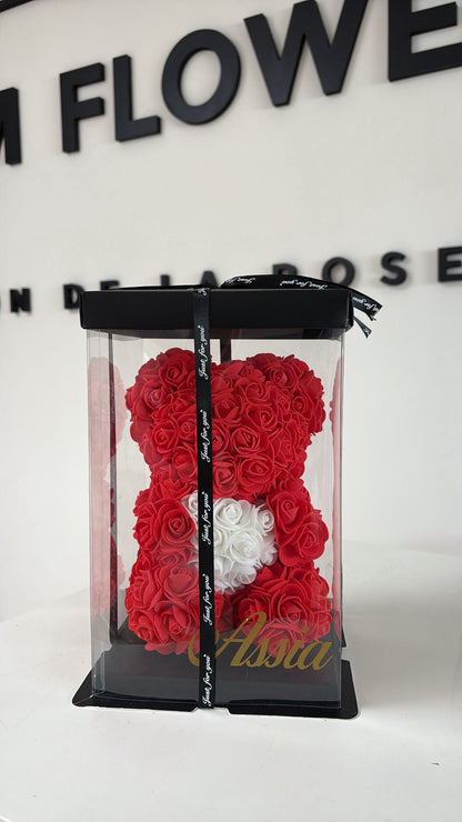 Eternal Rose Teddy Bear - Red