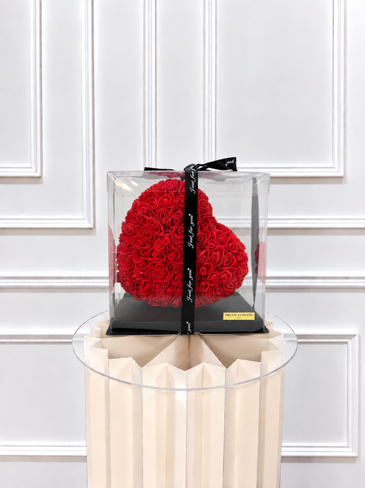 Cœur roses éternelles - Rouge