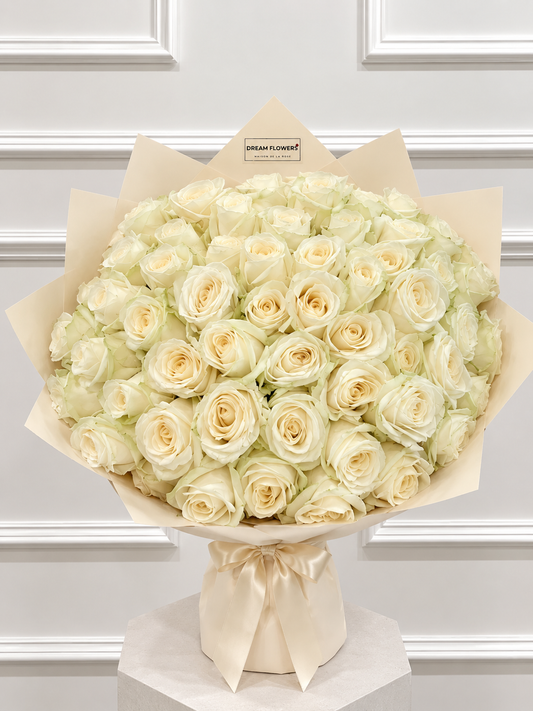 Bouquets de roses blanches