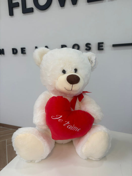 Teddy White Love XL