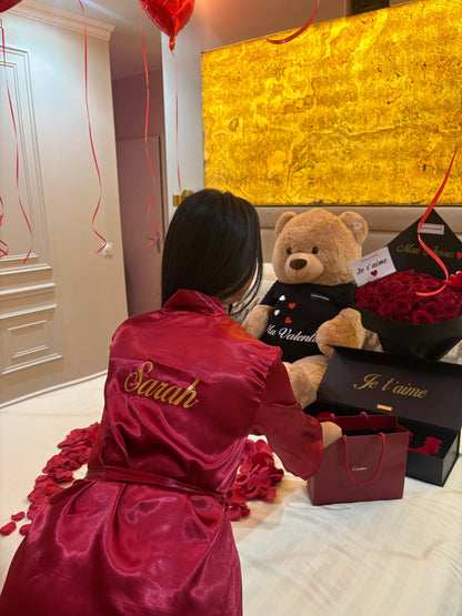 Peignoir en Satin Personnalisable