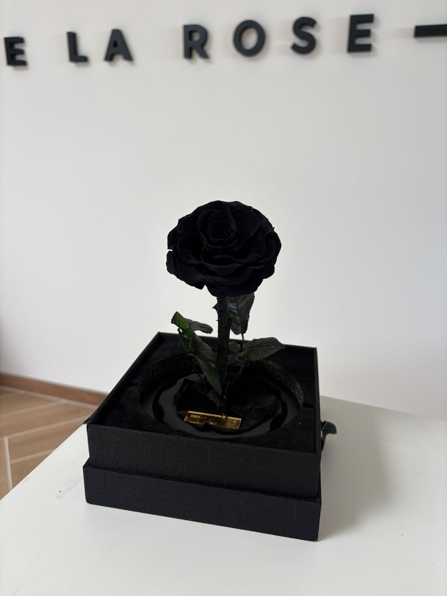 Rose sous cloche Noire