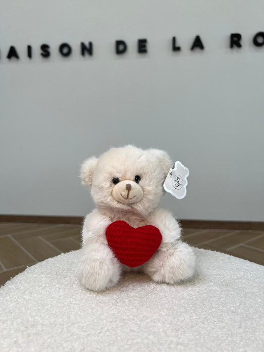 Mini heart-shaped teddy bear
