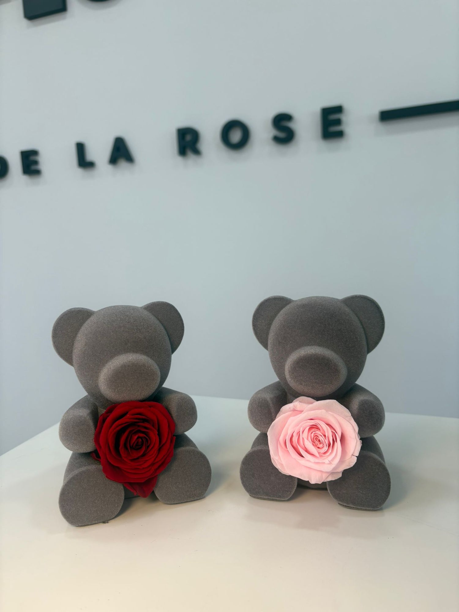 Ourson rose éternelle